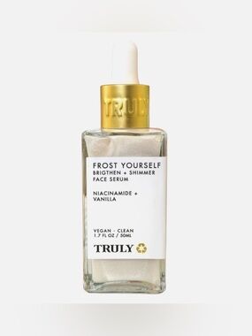 TRULY Frost Yourself Brighten + Shimmer Face Serum - Pearl White & Gold